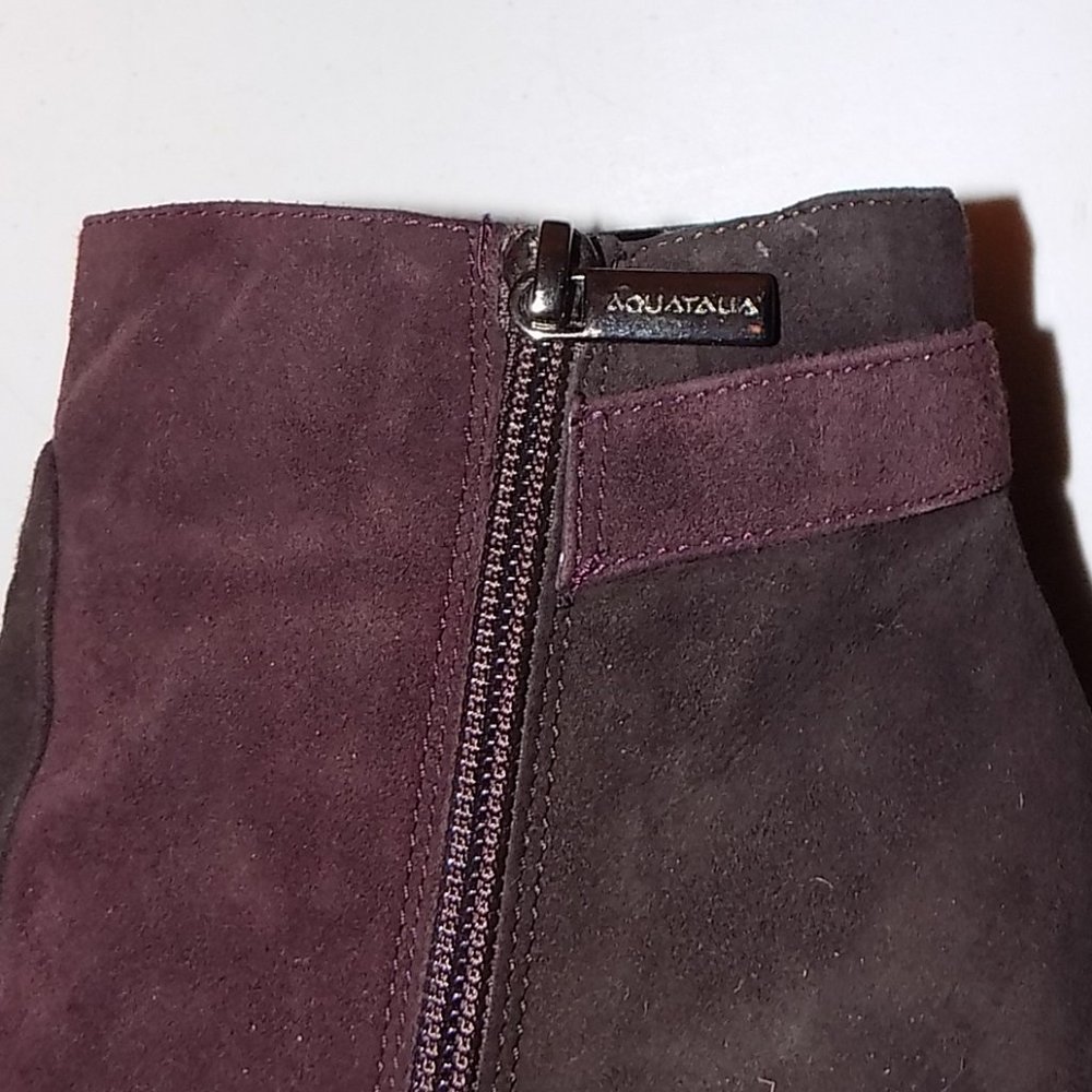 Aquatalia purple and brown suede boots made in Italy US9 - Picture 8 of 14